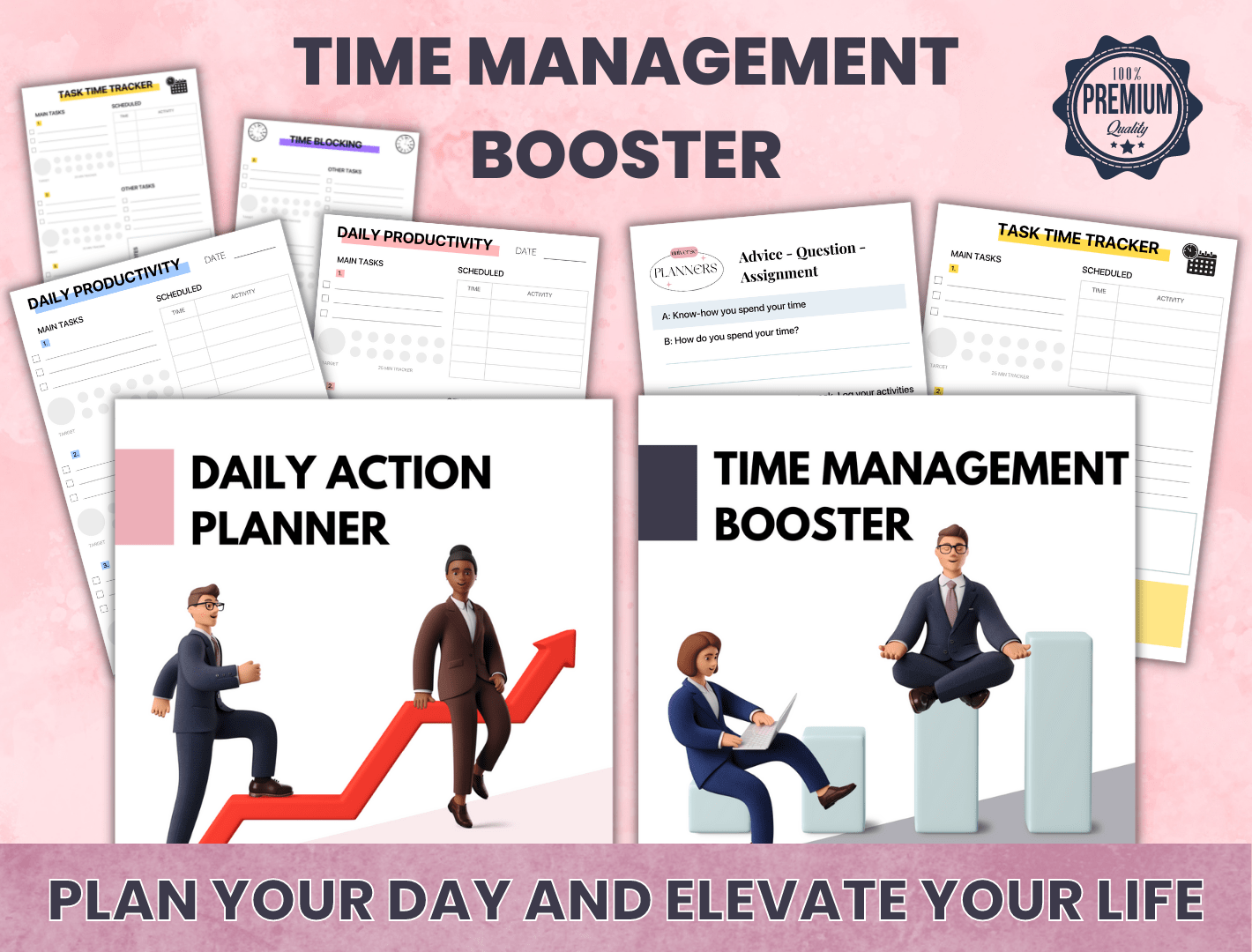 ULTIMATE Productivity Pack (Time Management, Beautiful Digital Notebook Upgrade and Tons of Stickers)