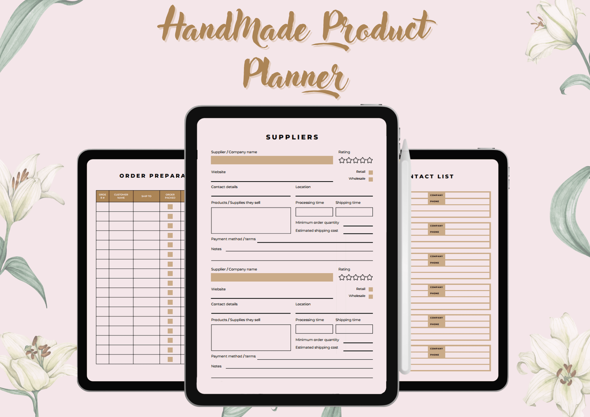 Handmade Product Planner