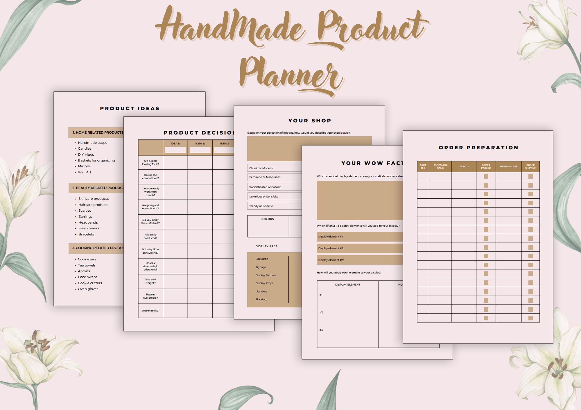 Handmade Product Planner