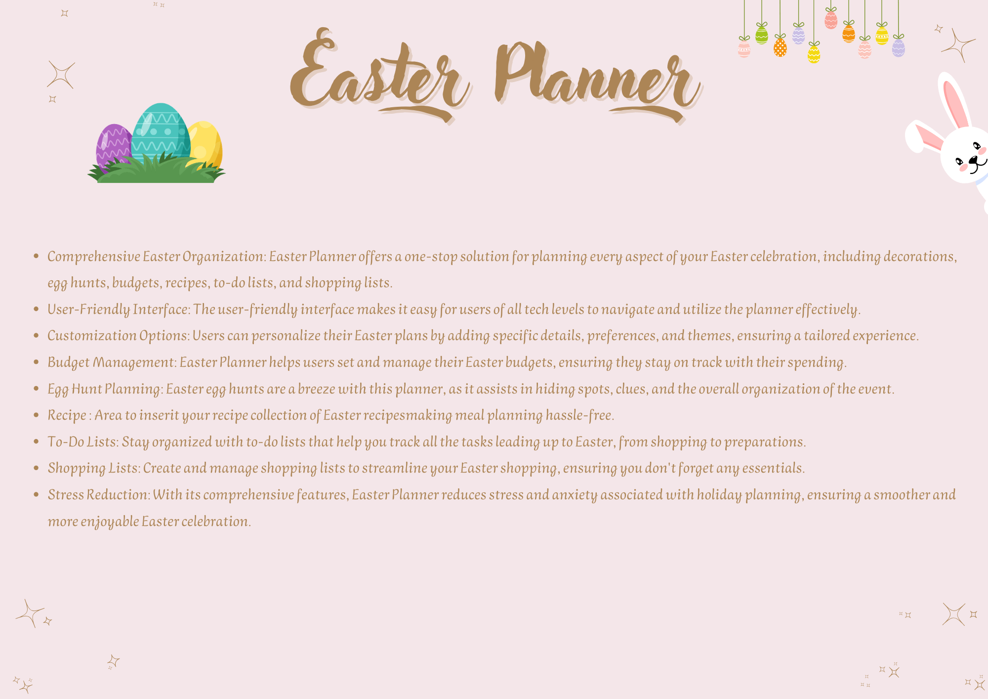 Easter Planner